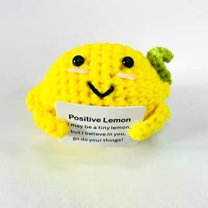 New Positive Energy Potato Hug Pocket Mini Handmade Plush Wool Knitting Doll with Card Funny Christams Gift Home Room Decoration