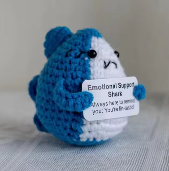 New Positive Energy Potato Hug Pocket Mini Handmade Plush Wool Knitting Doll with Card Funny Christams Gift Home Room Decoration