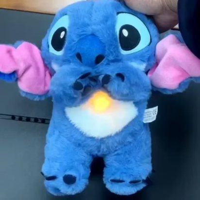 New 30Cm Plush Breathing Stitch Doll Soothing Peluche Lilo&Stitch Kawaii Toy Anime Music Light Child Sleep Model Kid Gift